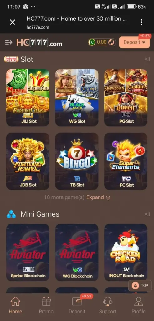 HC777 Game Interface
